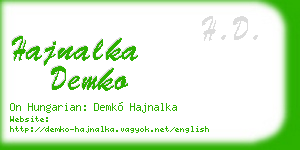 hajnalka demko business card