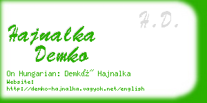 hajnalka demko business card